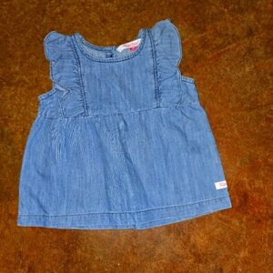 Rufflebutts Denim sleeveless top 2T